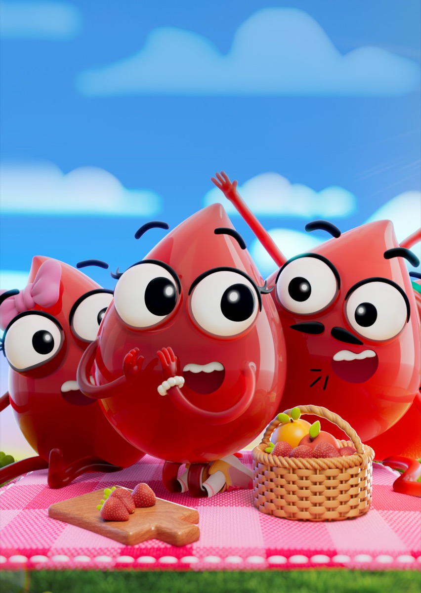 Blood drop characters