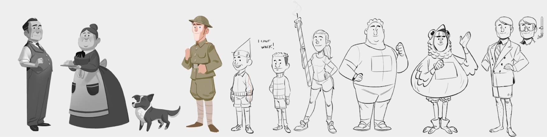 The Sainsbury's cast designed in 2D